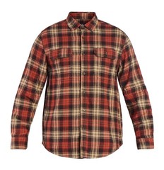 Classic-Fit Flannel Shirt 100% Cotton Plaid New Fashion Brown Orange