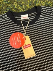 NWT 100% cotton single stitch healthknit summer striped shirt Sz Large