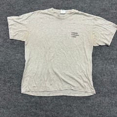 Hanes T-Shirt Mens Size L Grey Heavyweight 50/50 Vintage Graphic USA Made Stains