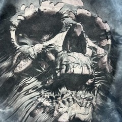 The Mountain T-Shirt Men’s Size XL Gray All Over Print Skull Crew Neck