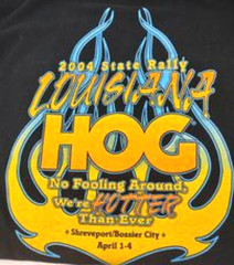 Hanes Long Sleeve Pullover Shirt 2004 State Rally Louisiana Hog Black Size XL