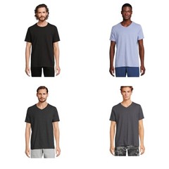 George Men’s V-Neck Textured Short Sleeve Tee Size: XS, S, M, L, XL 2XL, 3XL
