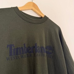 Vintage 90s Timberland Boots Baggy Oversized Tee Shirt Hip Hop Rap Streetwear