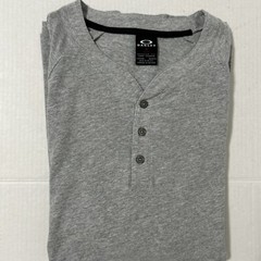 Oakley Henley Top Men Size XL Grey Long Sleeve Pull On