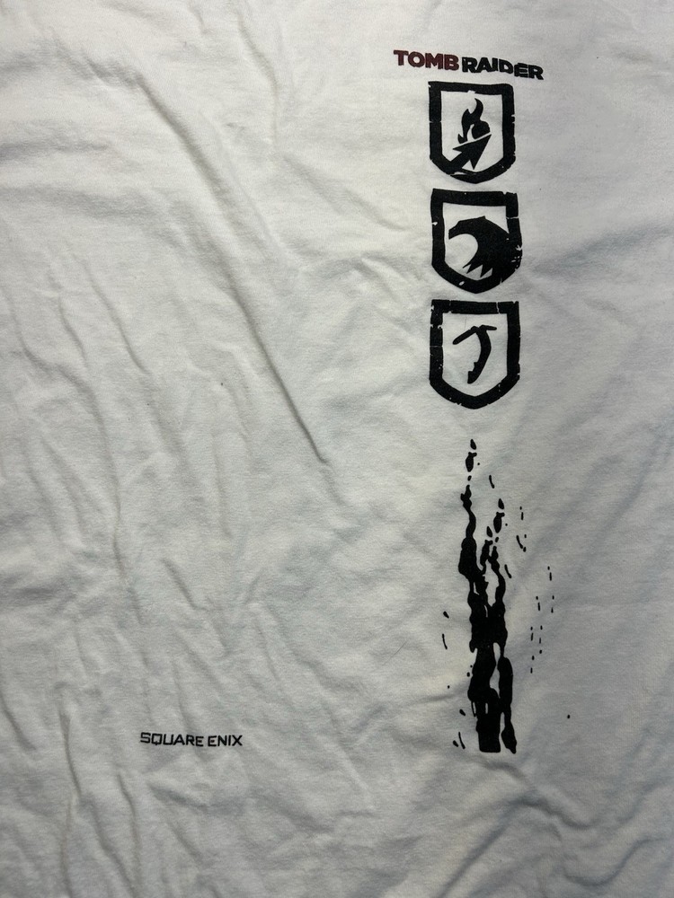 Square Enix Tomb Raider Yazbek White T-Shirt Sz. XL