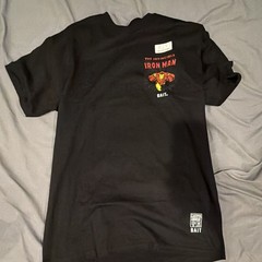 BAIT Marvel Iron Man Men’s Black Graphic Print Crew Neck Cotton Tee M