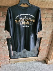 Men’s Harley Davidson T Shirt – Black – “Steel City” Washington PA – Size XL A12