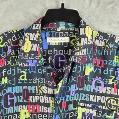 Haupt Shirt Mens XL Bold Graphic Alphabet AOP Lightweight Science Abstract Euro