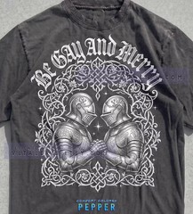 Be Gay And Merry Knights LGBTQ Pride Comfort Tee