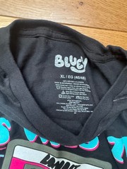 NWT NEW BLUEY BANDIT MIXTAPE 80S MAN BLACK SHIRT RETRO MENS ADULT XL EXTRA LARGE