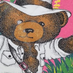 Vintage 1986 Bear Shirt S/M 19×25 Jansport Primitive