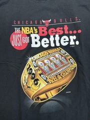 VTG 90s 1996 Chicago Bulls Championship Rings Pro Player Shirt XL NBA EUC