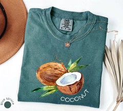 Coconut Retro Beach Summer Island Comfort Tee