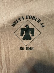DELTA FORCE 80 EME BROWN 2XL XXL SHIRT SOL’S REGENT TAN 45TH DIVISION PROVENCE