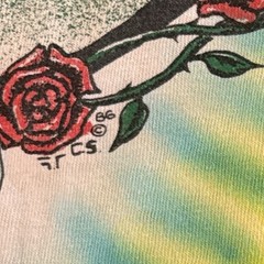 Vintage Alice In Wonderland 1986 Tie Dye T-shirt Single Stitch Peace Sz Large