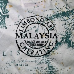 Vintage Cherating Malaysia AOP Nature Souvenir Map T-Shirt Sz. M-L