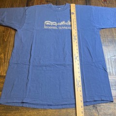 Fruit of the Loom Memphis Tennessee Skyline Embroidered Blue T-Shirt Mens XL