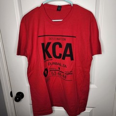 Keep A Child Alive Shirt Mens Large Red Graphic Charity Durban ZA KCA Africa Tee