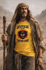 Leviticus Tattoo Shop, Biblical Ink Master, Historial Art, Printed T-Shirt