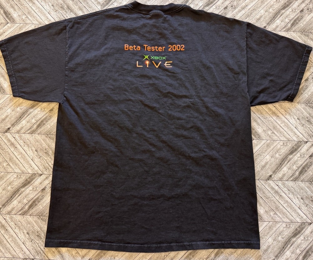 VTG Xbox Live T-Shirt Mens XL Black Beta Tester 2002 Gaming Rare Streetwear Y2K