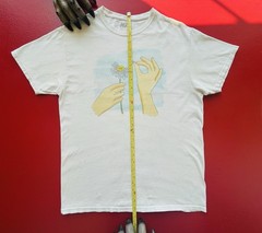 ALAB White T-shirt “F**k This & That” Flower Picking Funny Graphic Tee Sz Medium