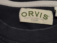Vintage Orvis Pocket Shirt Short Sleeve Casual Navy Blue Size XL Tee