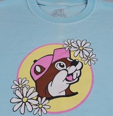 Bucees Happiness Blooms Shirt Unisex M Light Blue Daisy Jar Dual Beaver Graphic