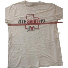 Under Armour HeatGear Utah Utes Football Graphic Tee White Mens L Loose Fit
