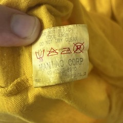 Japanese L.G.B. Dread Rocks Spirit Dancer Graphic Yellow Cotton T-Shirt Size 1