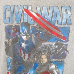 Captain America Civil War T Shirt Mens Size Large Gray Marvel Comics Movie