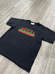Gucci Original Logo Oversized Black T-shirt Size S