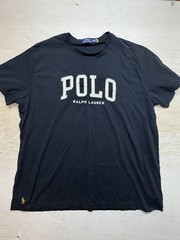 Polo Ralph Lauren Shirt Mens 2XL Big 2XB Black Spell Out Logo Tee Short Sleeve