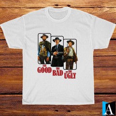 New Shirt The Good The Bad and The Ugly Movie Black/ White/ Grey T-Shirt S-5XL
