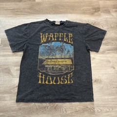 Vintage Waffle House Style Shirt Retro Washed Diner Graphic Unisex Tee
