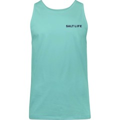Salt Life Fish Time Cotton Tank Aruba Blue L Salty Saltlife Unisex Tank NWT New