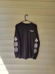 Carhartt WIP Long Sleeve T-Shirt Men’s Small Black Bandana Eyes Graphic Print