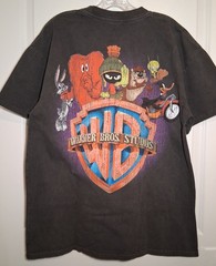 New American Thrift MARVIN the MARTIAN HEAVYWEIGHT Tee Shirt Black Wash Sz S