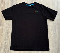 Teddy Fresh Graphic T-Shirt Stitched Button Eye Bear Men’s Medium Black