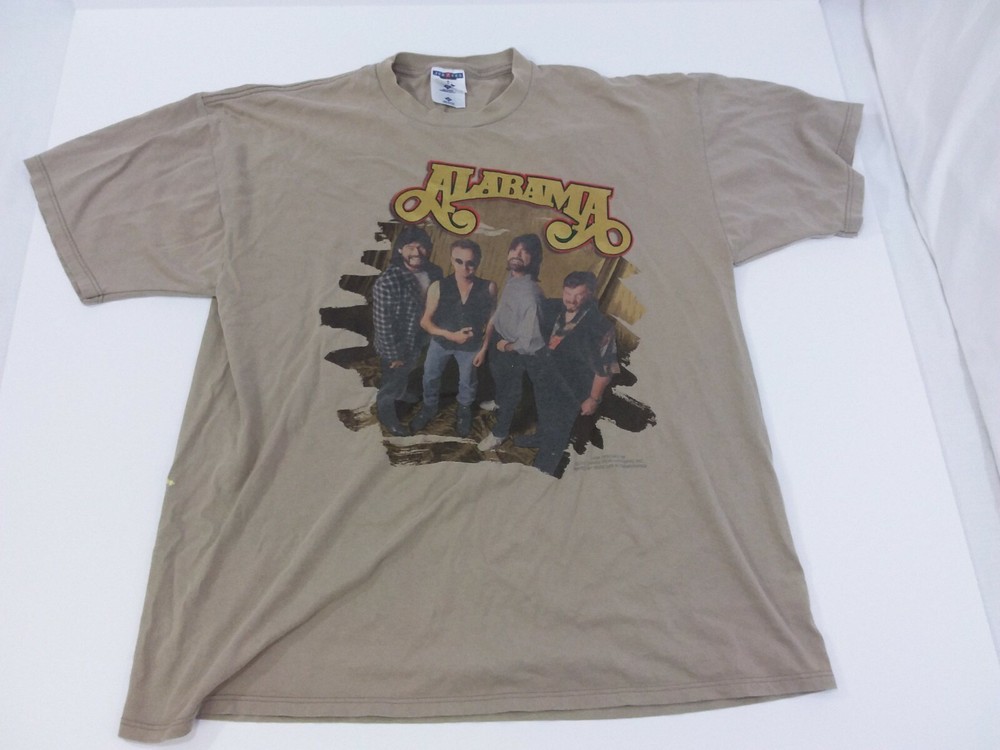 ALABAMA tour 1998 tan graphic XL t shirt concert shirt