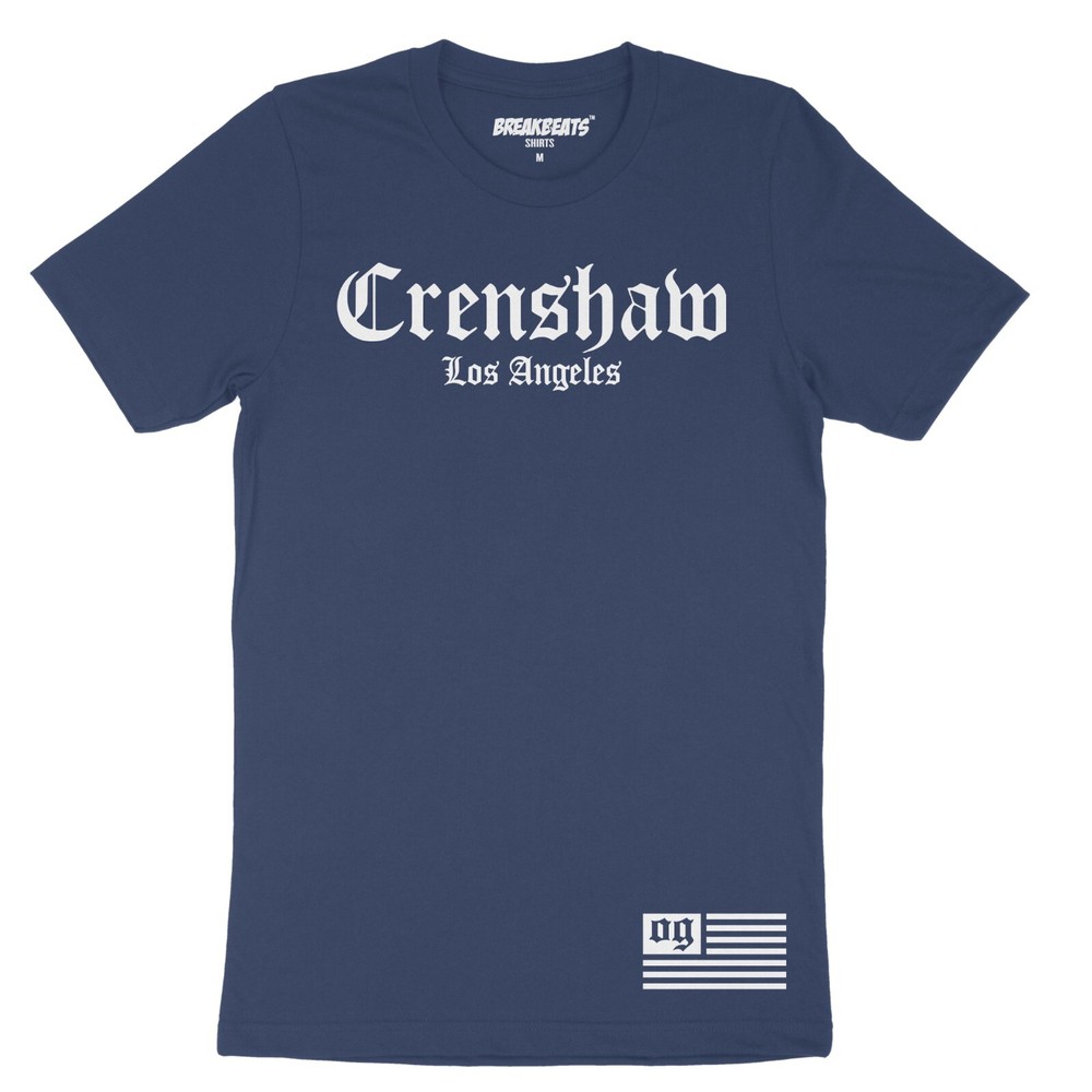 California Crenshaw LA Los Angeles OG Flag Graphic Design Hip Hop Men’s T Shirt