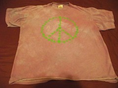 Vintage! Tie – Dyed Hippie Pot Leaf Peace Sign 1995 T – Shirt X-Large