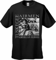 Tuskegee Airmen American WWII Heroes Men’s T-Shirt Black Size S, M, L, XL, XXL