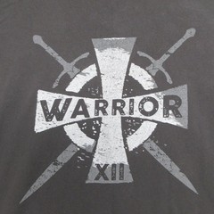 Warrior XII American Flag I Fear No Evil T Shirt Mens Large Black Knight Templar