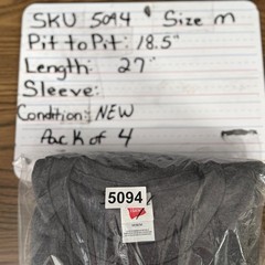 Hanes Mens M 4 Pack T-Shirt Charcoal Heather Grey Comfort Soft Basic Essential