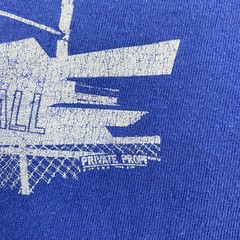 Vintage Nike T-Shirt Men Sz L Basketball Court Y2K Distressed Blue Crewneck