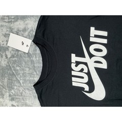 Nike Mens Just Do It Swoosh Graphic T-Shirt Black White Large AR5006-010