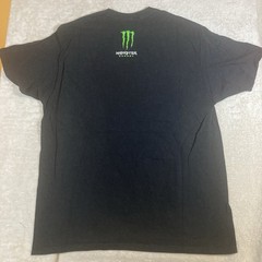 Monster Energy Drink Logo T-Shirt Men’s Size XL Black Double Sided *Grease Spots