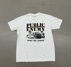 Vintage 90’s Public Enemy “Fight The Power” White Men’s Graphic T-shirt L Retro