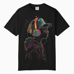 Mens Neon Urban Streetwear Tee, Comfort Colors T Shirt, Unisex Streetwear Tee