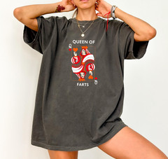 Queen of Farts Funny Meme Shirt Sarcastic Humor Tee Trendy Women Gift